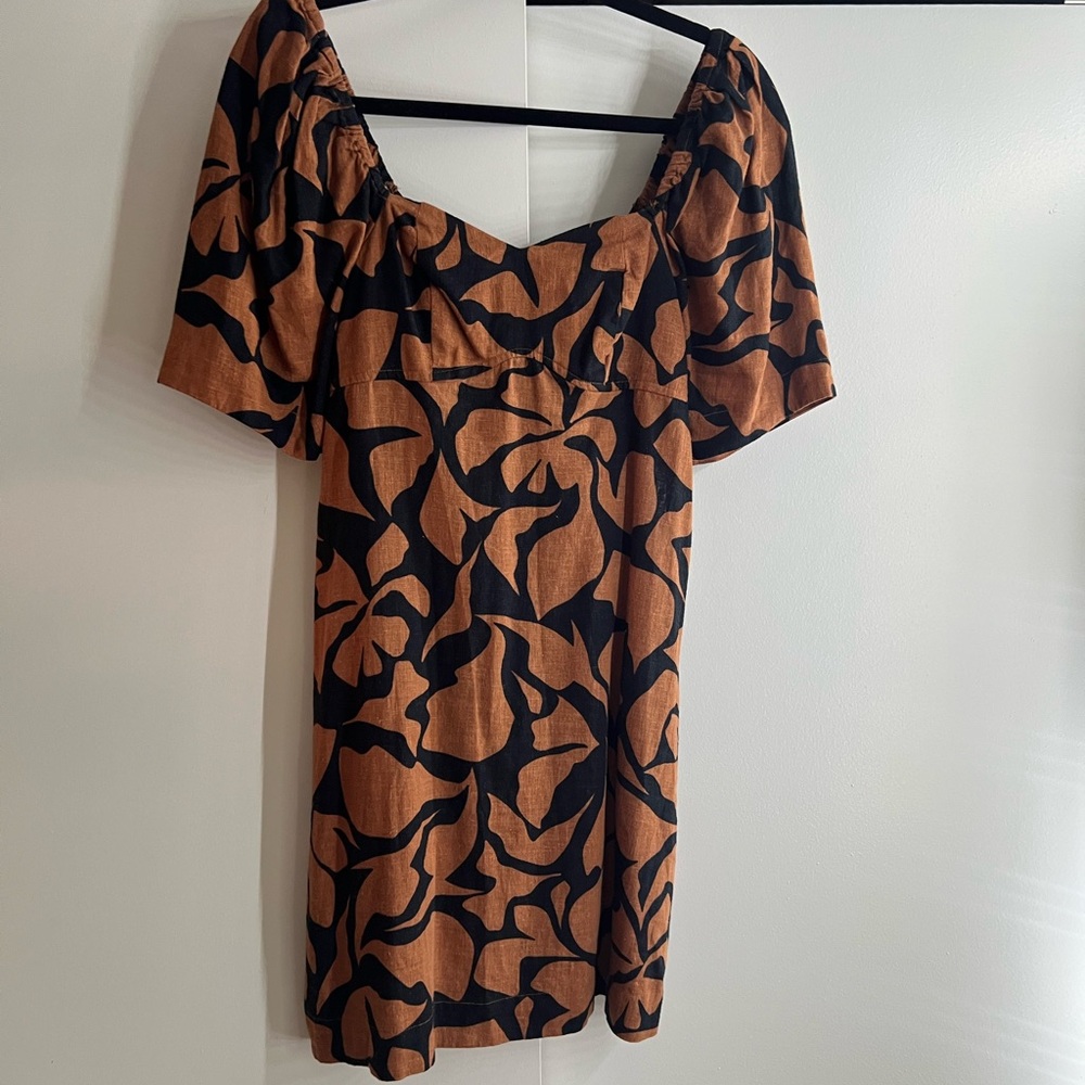A New Day Black and Brown Mini Dress